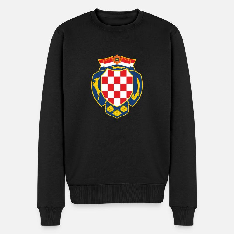 Stari Hrvatski Grb - Tomic Design - Männer Premium Bio Pullover - Schwarz