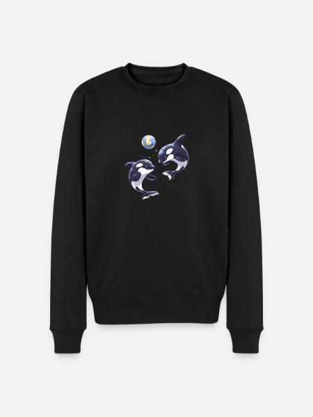 Backvolleyball - Männer Premium Bio Pullover - Schwarz