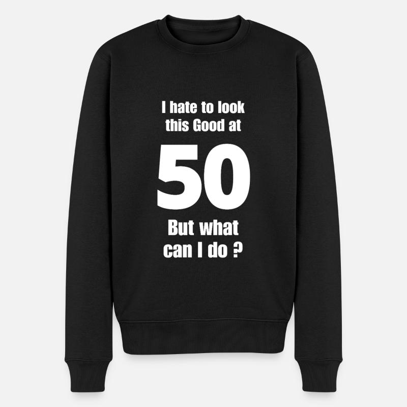 50e anniversaire - Pull Premium bio Homme - noir
