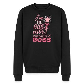 I'm The Little Sister Which Makes Me The Boss - Men's Premium Organic Jumper - black - Front - Nico (187cm)