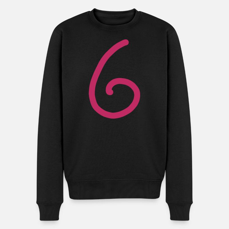 6 Numéro six Numéro Anniversaire - Pull Premium bio Homme - noir