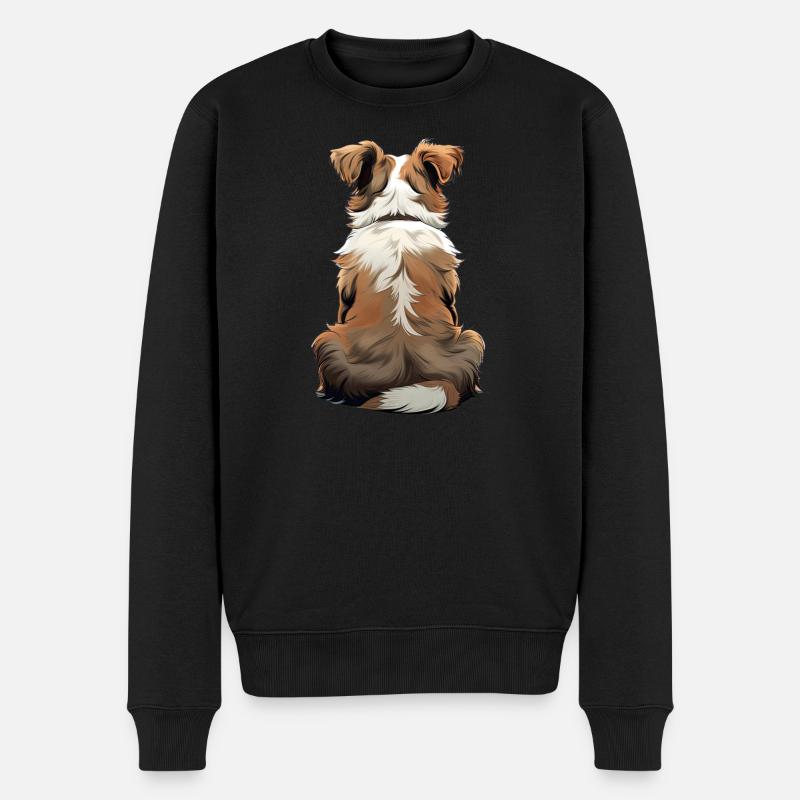 Australischer Schäferhund - Männer Premium Bio Pullover - Schwarz