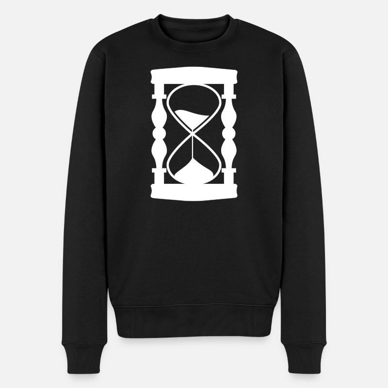 Sanduhr - Männer Premium Bio Pullover - Schwarz