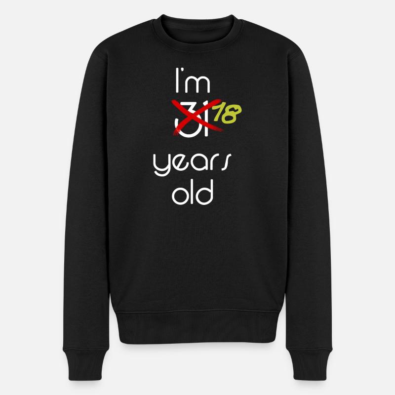 Célébration des 31 ans Style graphique - Pull Premium bio Homme - noir