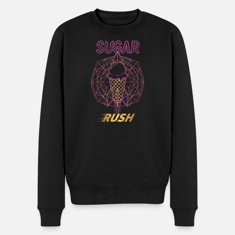 Sugar Rush Eis Rakete - Männer Premium Bio Pullover - Schwarz