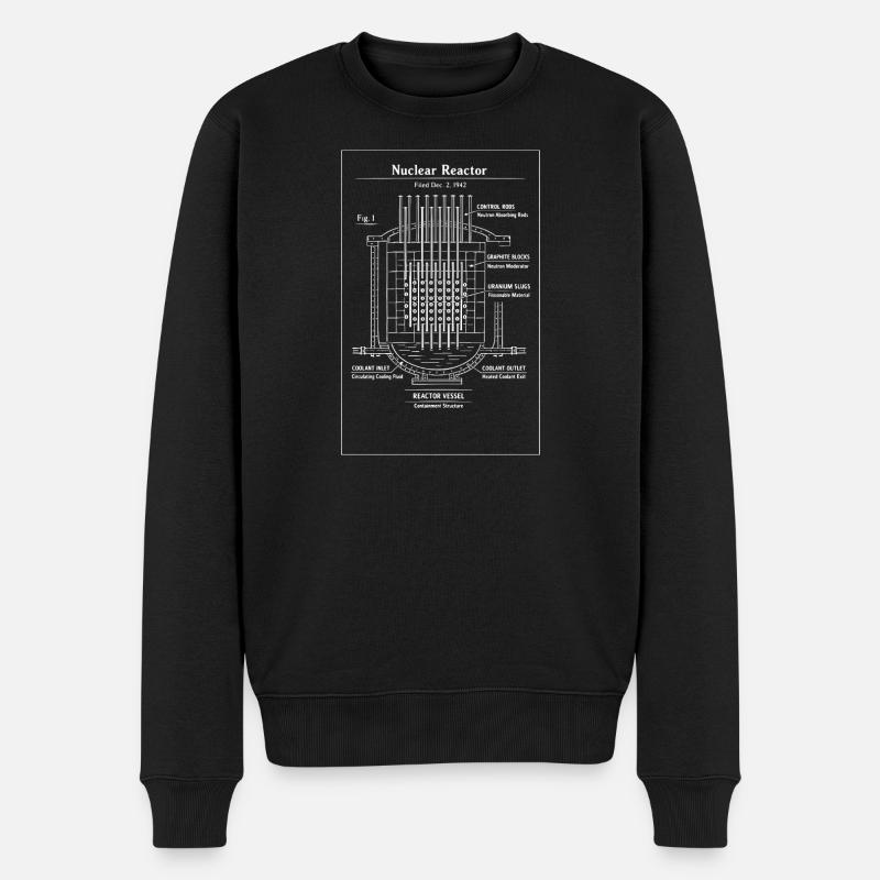 Bauplan für den Kernreaktor - Männer Premium Bio Pullover - Schwarz