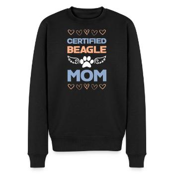 Maman Beagle certifiée - Pull Premium bio Homme - noir - Devant - Nico (187cm)