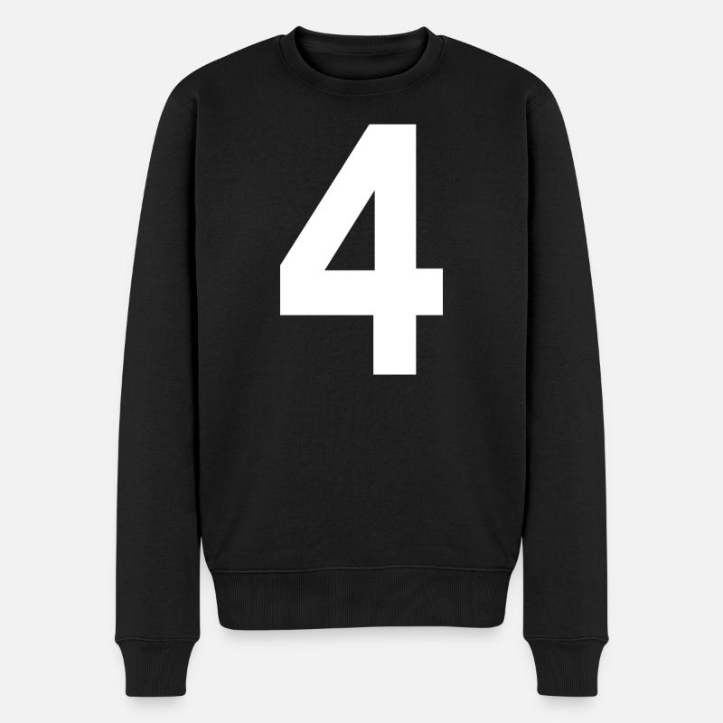 4 - Männer Premium Bio Pullover - Schwarz