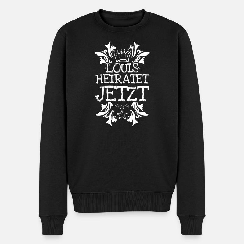 Gift for Louis - Men's Premium Organic Jumper - black