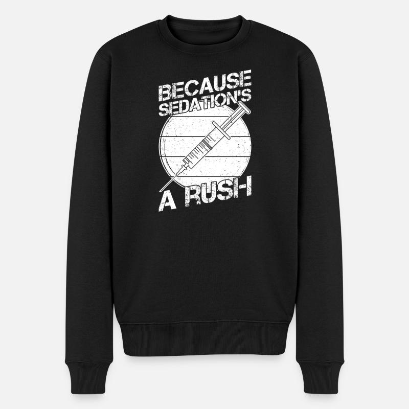 Anesthesiologist Sedation´s Rush Anesthesia - Männer Premium Bio Pullover - Schwarz