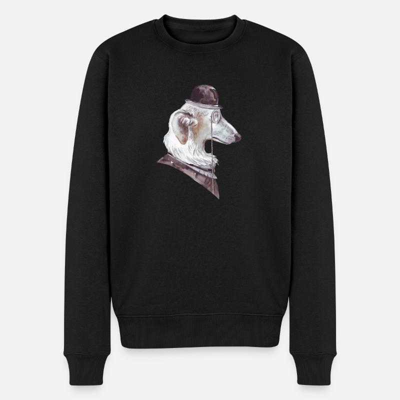 Gentleman Dog (Design 4) - Männer Premium Bio Pullover - Schwarz