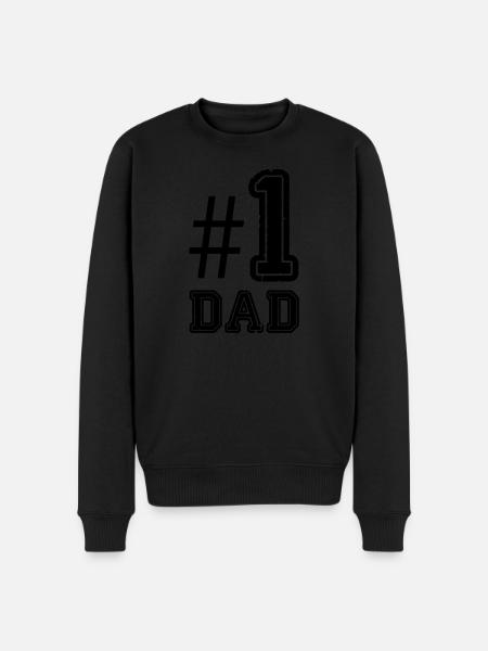 1 dad - Men's Premium Organic Jumper - black