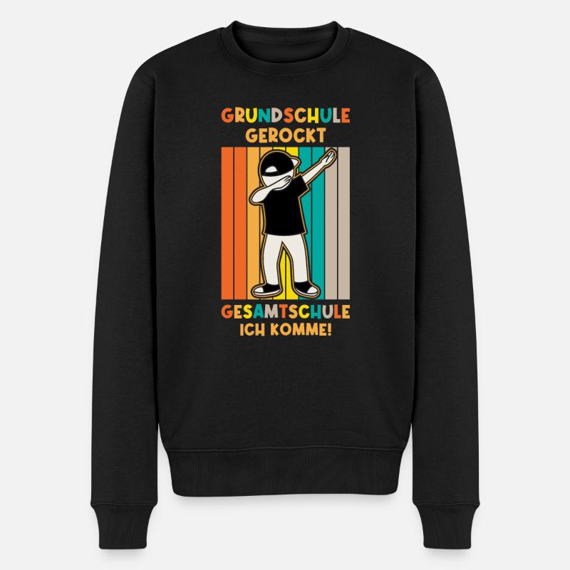 Grundschulabschluss Gesamtschule 5 Klasse - Männer Premium Bio Pullover - Schwarz