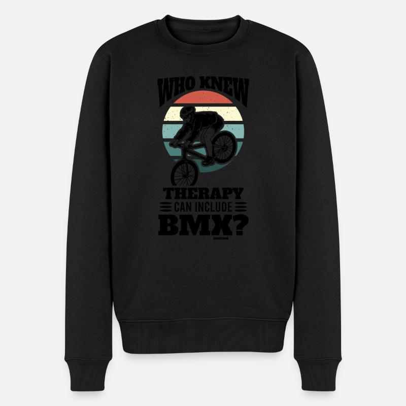 lustiger BMX Spruch - Männer Premium Bio Pullover - Schwarz