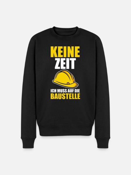 Baustelle Bauherr - Männer Premium Bio Pullover - Schwarz
