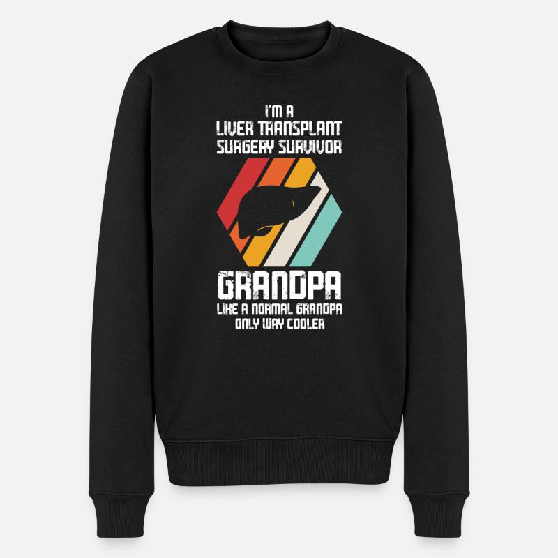 Lebertransplantation Opa Lebertransplantation Chir - Männer Premium Bio Pullover - Schwarz
