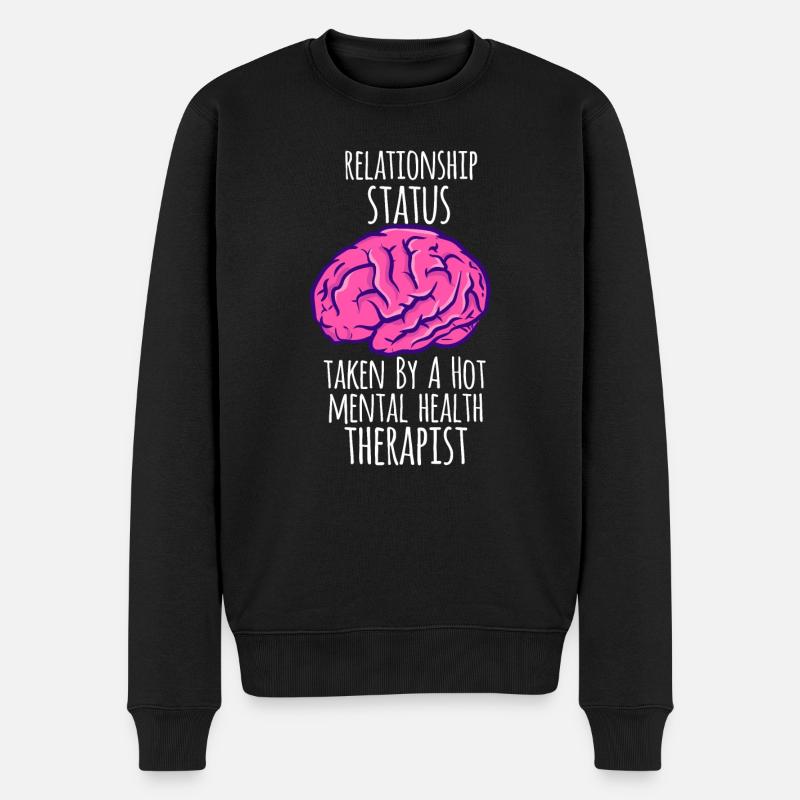 Hot Mental Therapist - Männer Premium Bio Pullover - Schwarz