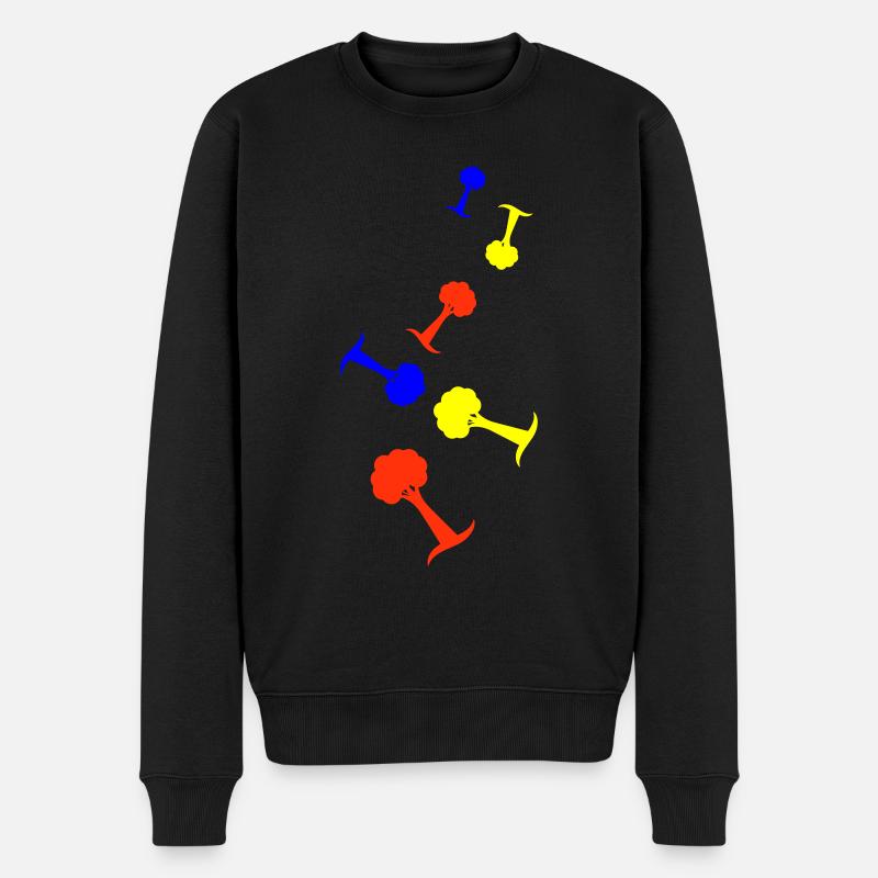 Baum Symbol - Männer Premium Bio Pullover - Schwarz