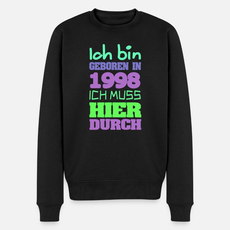 1998 - Männer Premium Bio Pullover - Schwarz