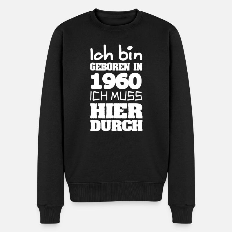 Bin 1960 - Männer Premium Bio Pullover - Schwarz