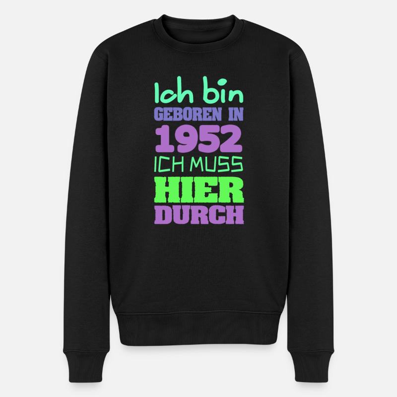 1952 - Männer Premium Bio Pullover - Schwarz