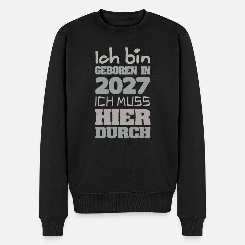 2027 - Männer Premium Bio Pullover - Schwarz
