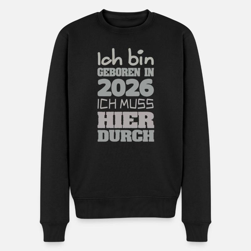 2026 - Männer Premium Bio Pullover - Schwarz