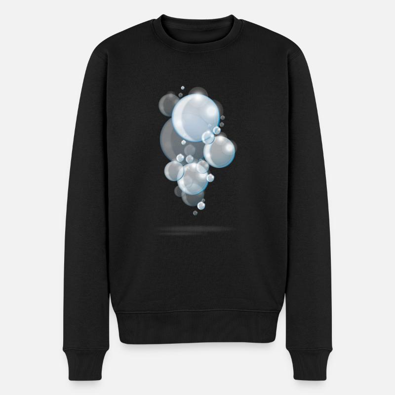Soap bubbles (Blue Edition) - Men's Premium Organic Jumper - black