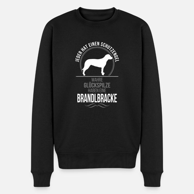 BRANDLBRACKE Schutzengel Wilsigns - Männer Premium Bio Pullover - Schwarz