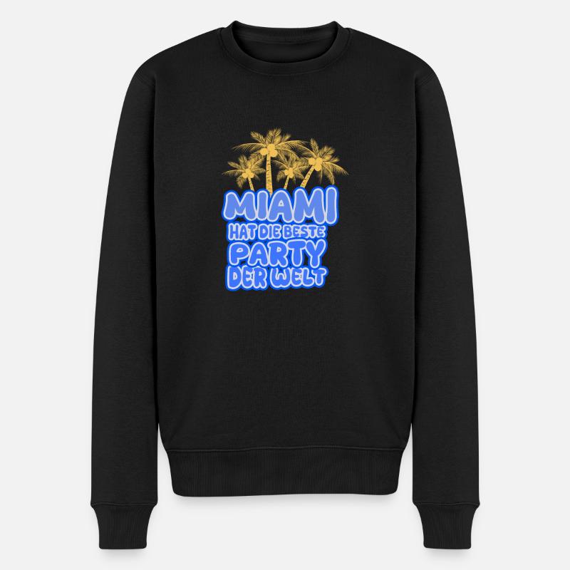 Urlaub Miami - Männer Premium Bio Pullover - Schwarz