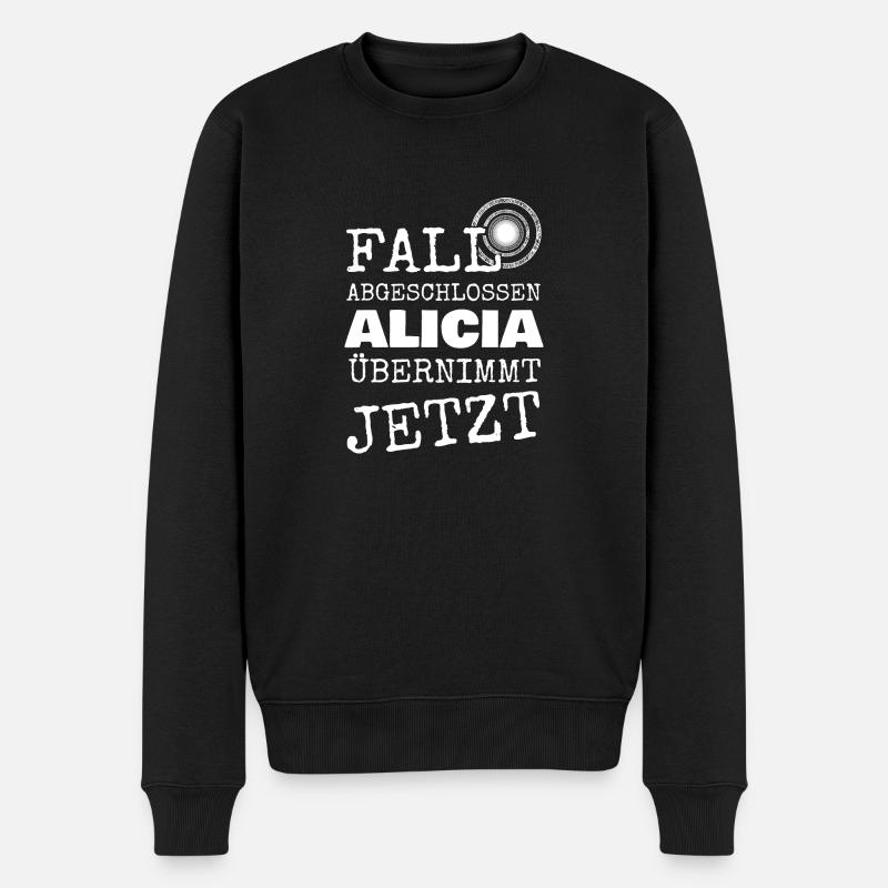 Alicia - Männer Premium Bio Pullover - Schwarz