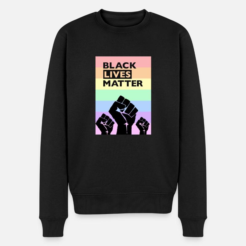 Black Lives Matter Arc-en-ciel - Pull Premium bio Homme - noir