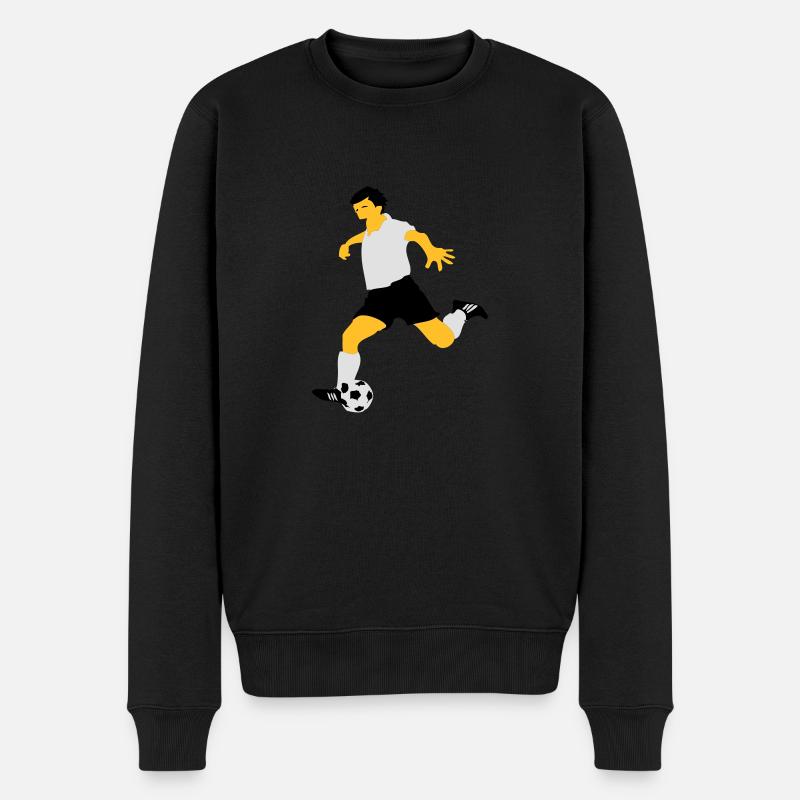 Fußball - Männer Premium Bio Pullover - Schwarz