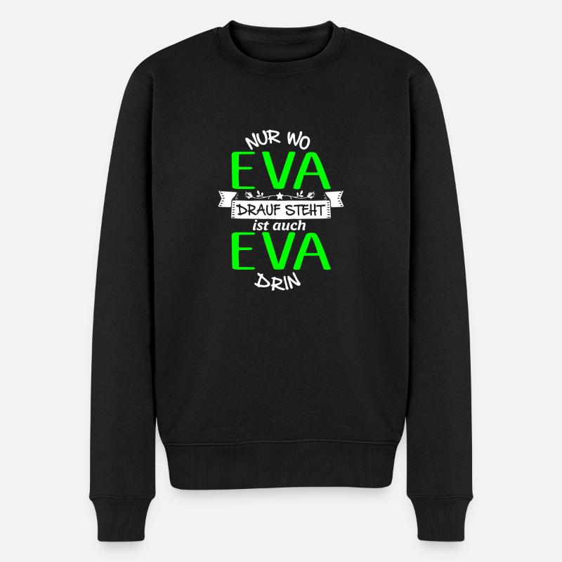 EVA die Echte - Männer Premium Bio Pullover - Schwarz