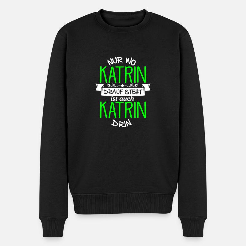 KATRIN die Echte - Männer Premium Bio Pullover - Schwarz