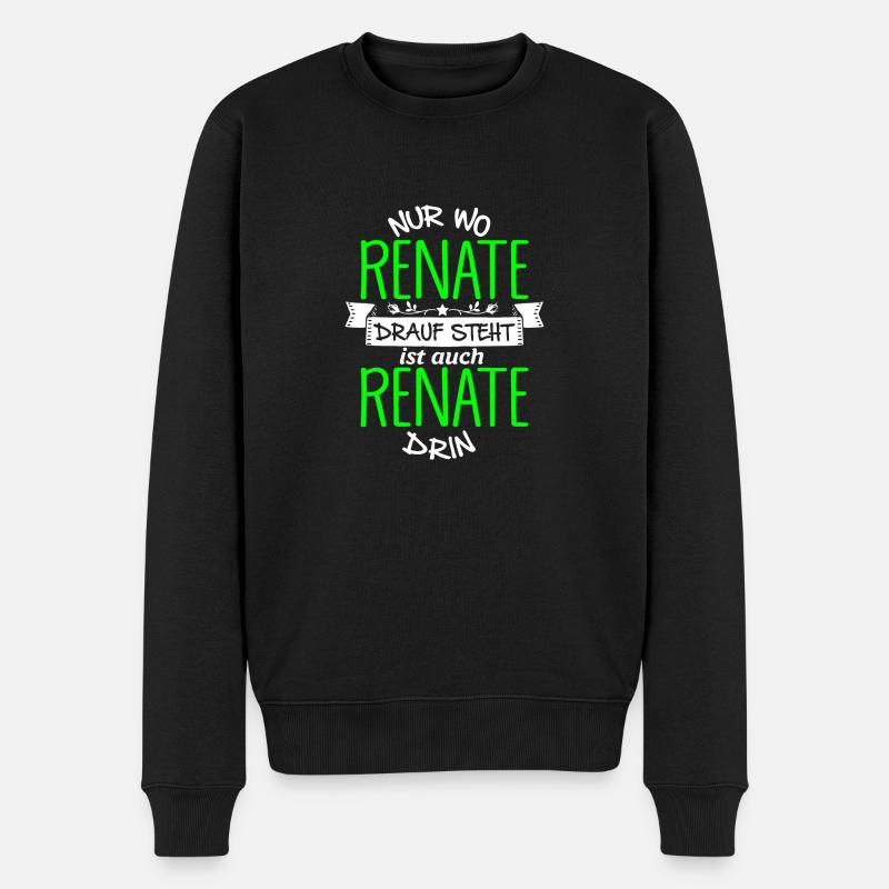 RENATE die Echte - Männer Premium Bio Pullover - Schwarz