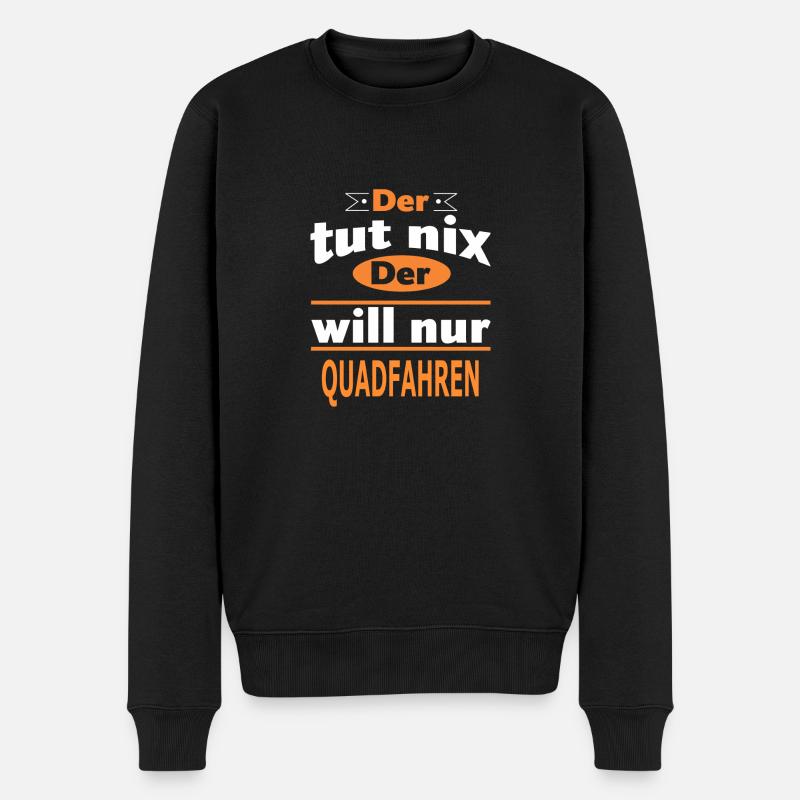 QUADFAHREN - Männer Premium Bio Pullover - Schwarz