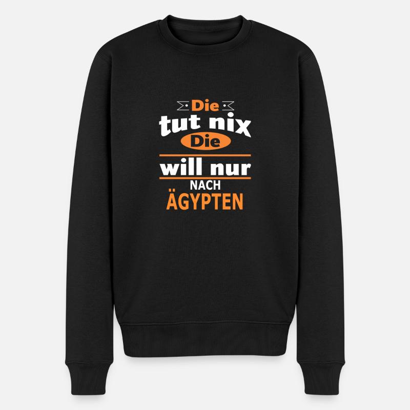 ÄGYPTEN - Männer Premium Bio Pullover - Schwarz