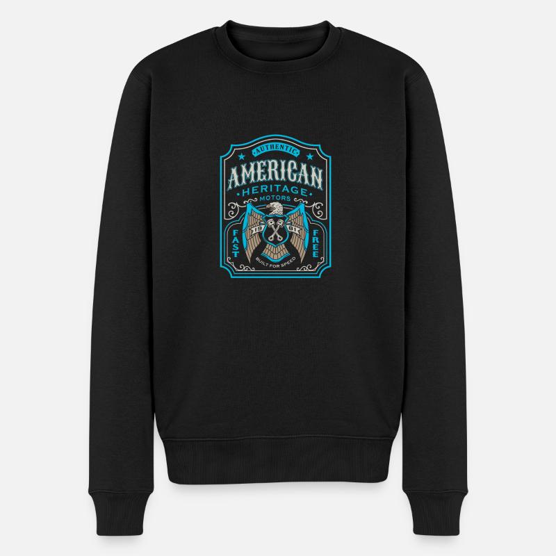American Motors Design - Männer Premium Bio Pullover - Schwarz