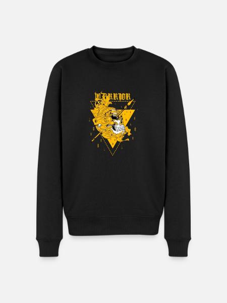 Le guerrier - Pull Premium bio Homme - noir