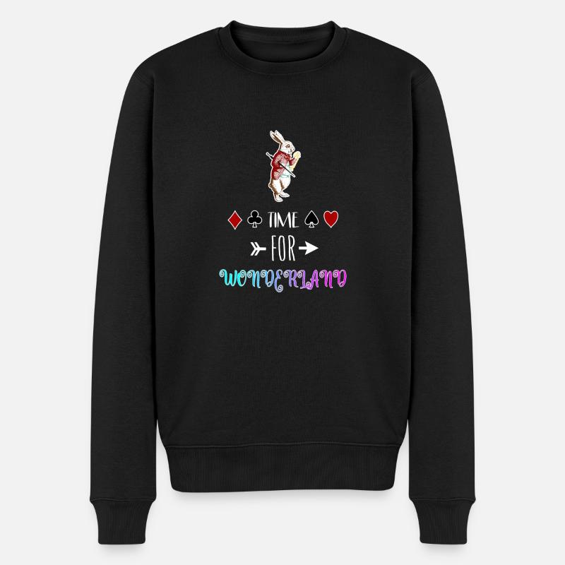 Il est temps pour le pays des merveilles - Pull Premium bio Homme - noir