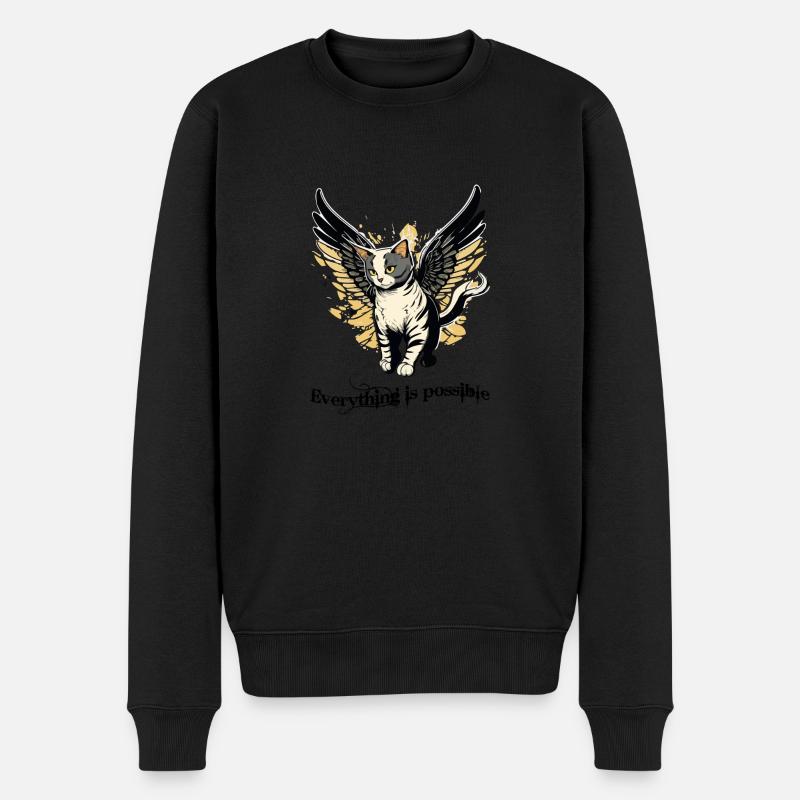 Alles ist möglich - Männer Premium Bio Pullover - Schwarz