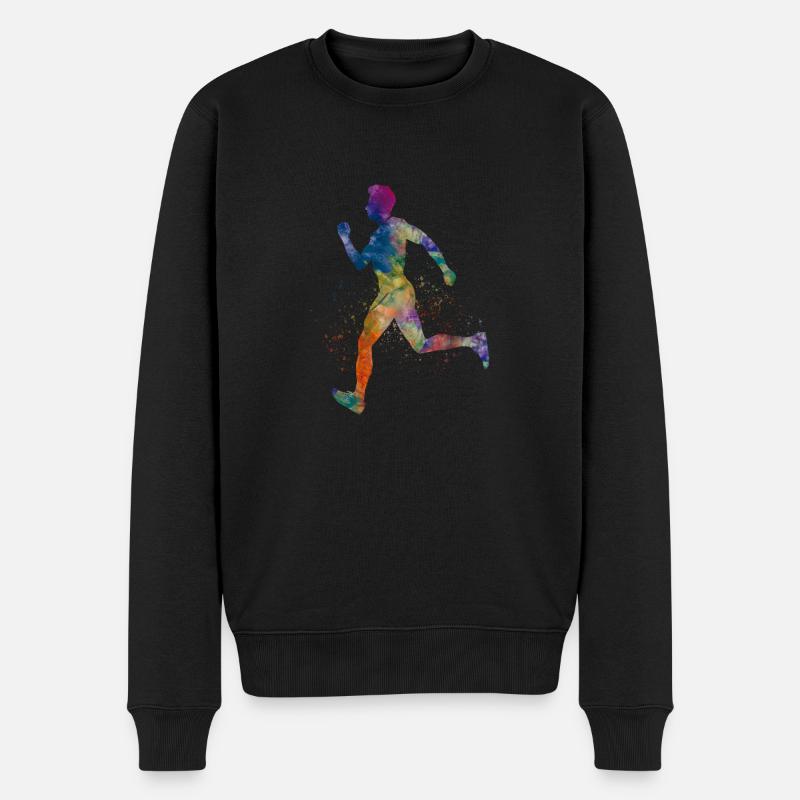 Athlète coureur - Pull Premium bio Homme - noir