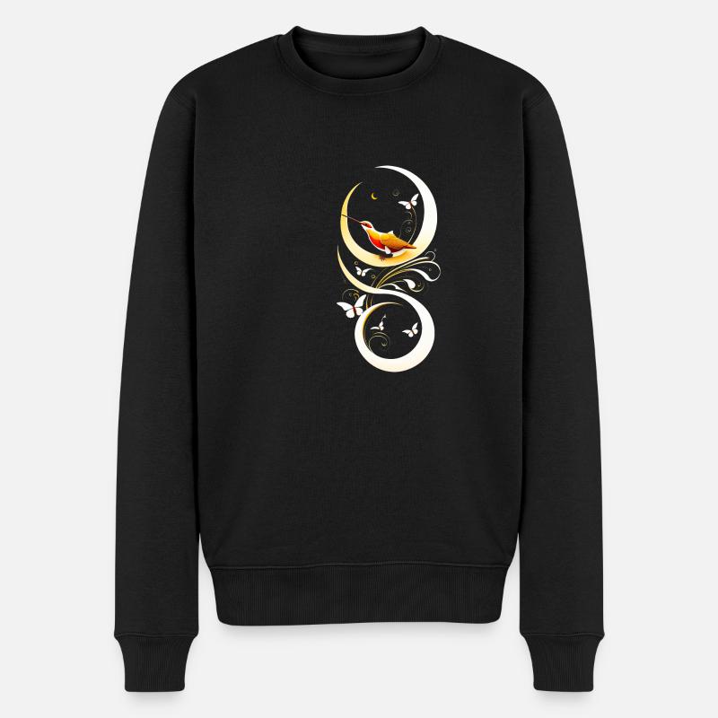 Colibri et papillons - Pull Premium bio Homme - noir