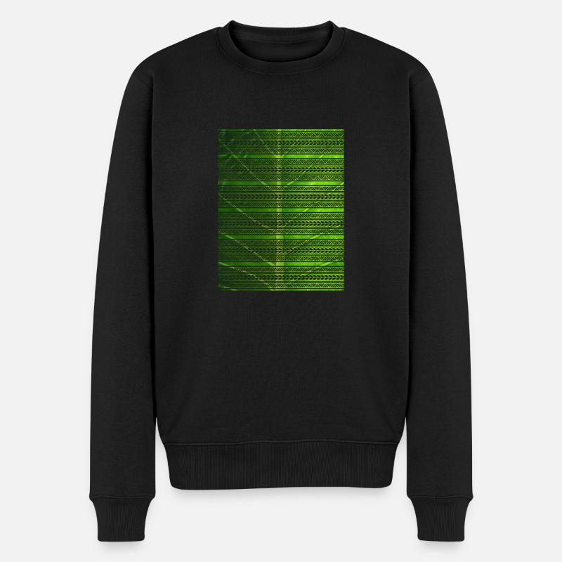 Indigene Grafiken - Männer Premium Bio Pullover - Schwarz