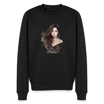 Japanese Power - Männer Premium Bio Pullover - Schwarz - Vorne - Nico (187cm)