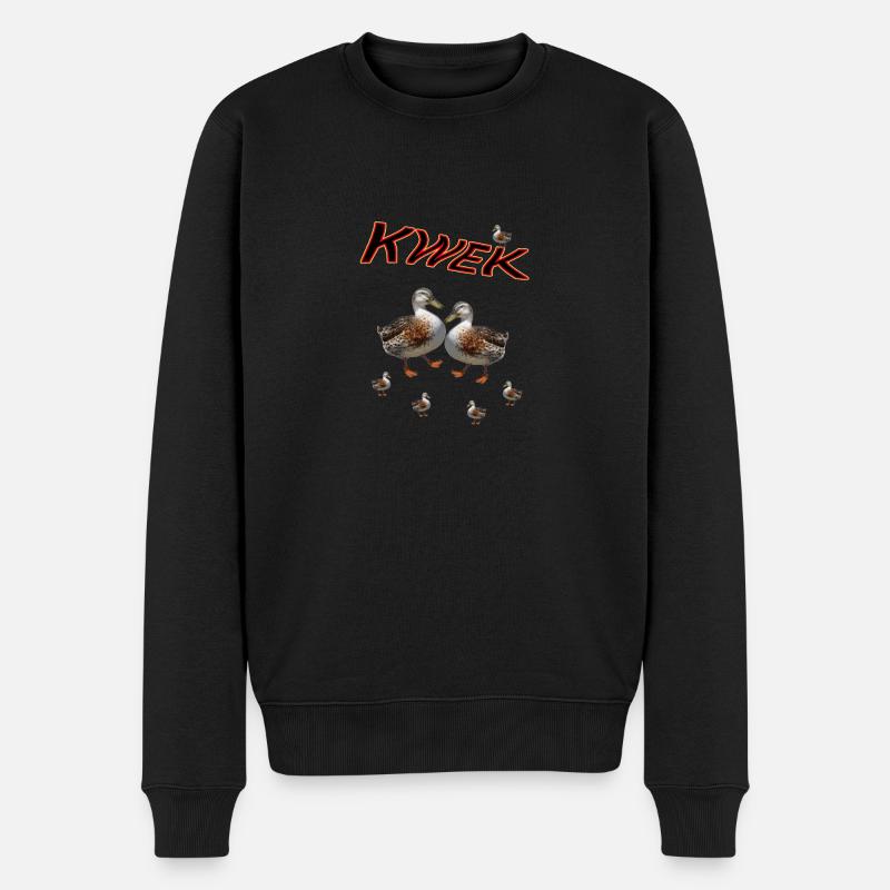 Ente Ente - Männer Premium Bio Pullover - Schwarz