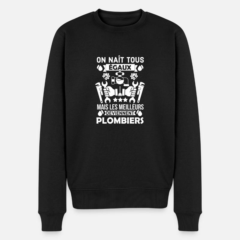 les meilleurs sont plombiers 2 - Pull Premium bio Homme - noir