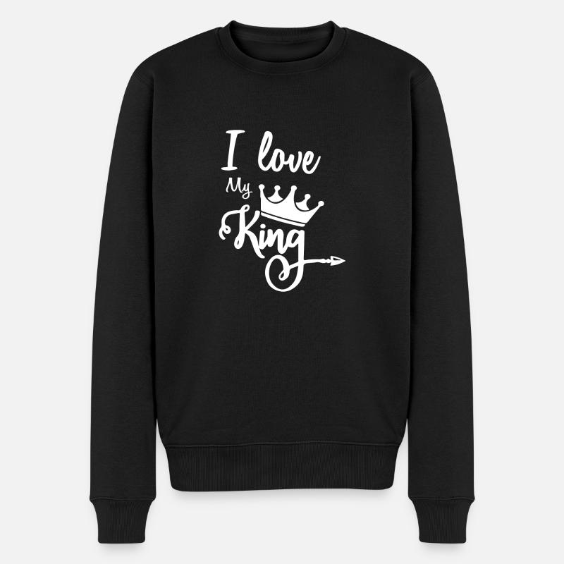 J’aime mon roi - Pull Premium bio Homme - noir
