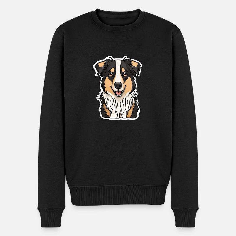 Australian Sheperd Schäferhund Aussi - Männer Premium Bio Pullover - Schwarz
